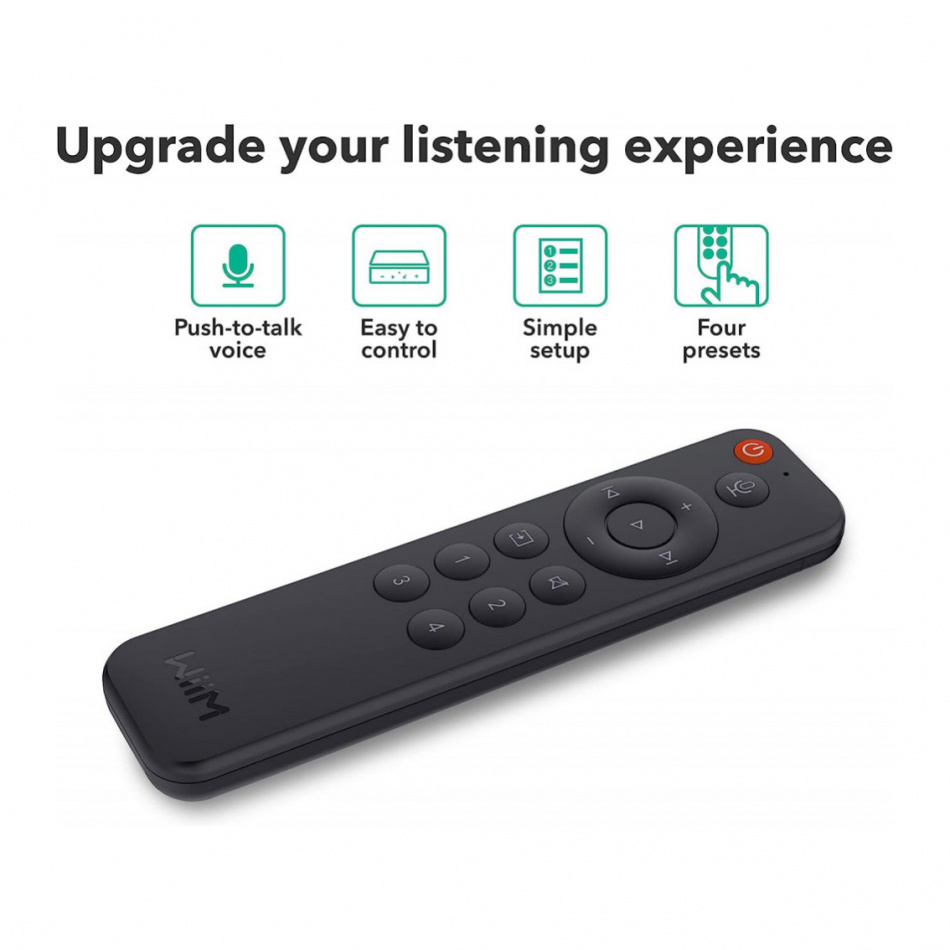 WiiM PRO nettverksstreamer med WiiM Voice Remote