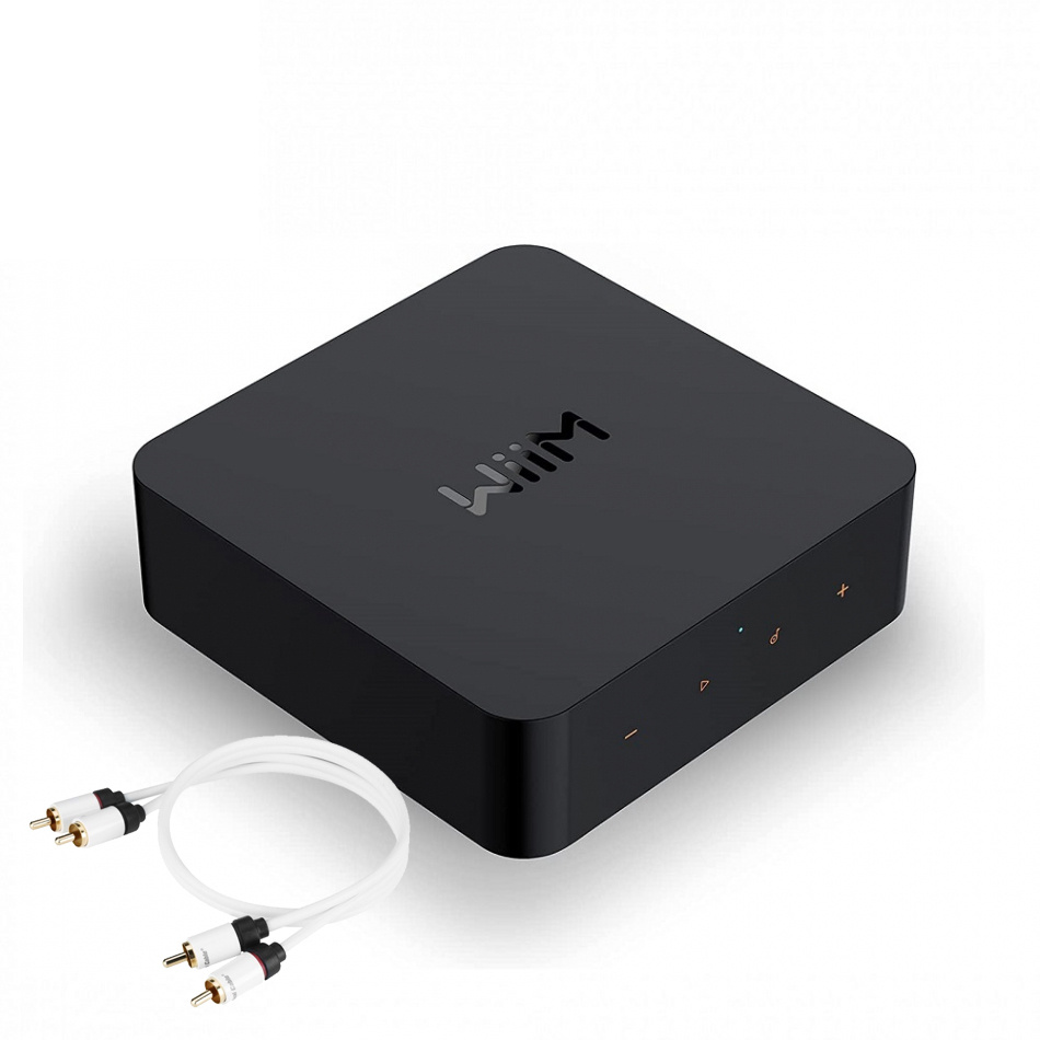 WiiM PRO nettverksstreamer med Real Cable RCA-lydkabel 1 meter