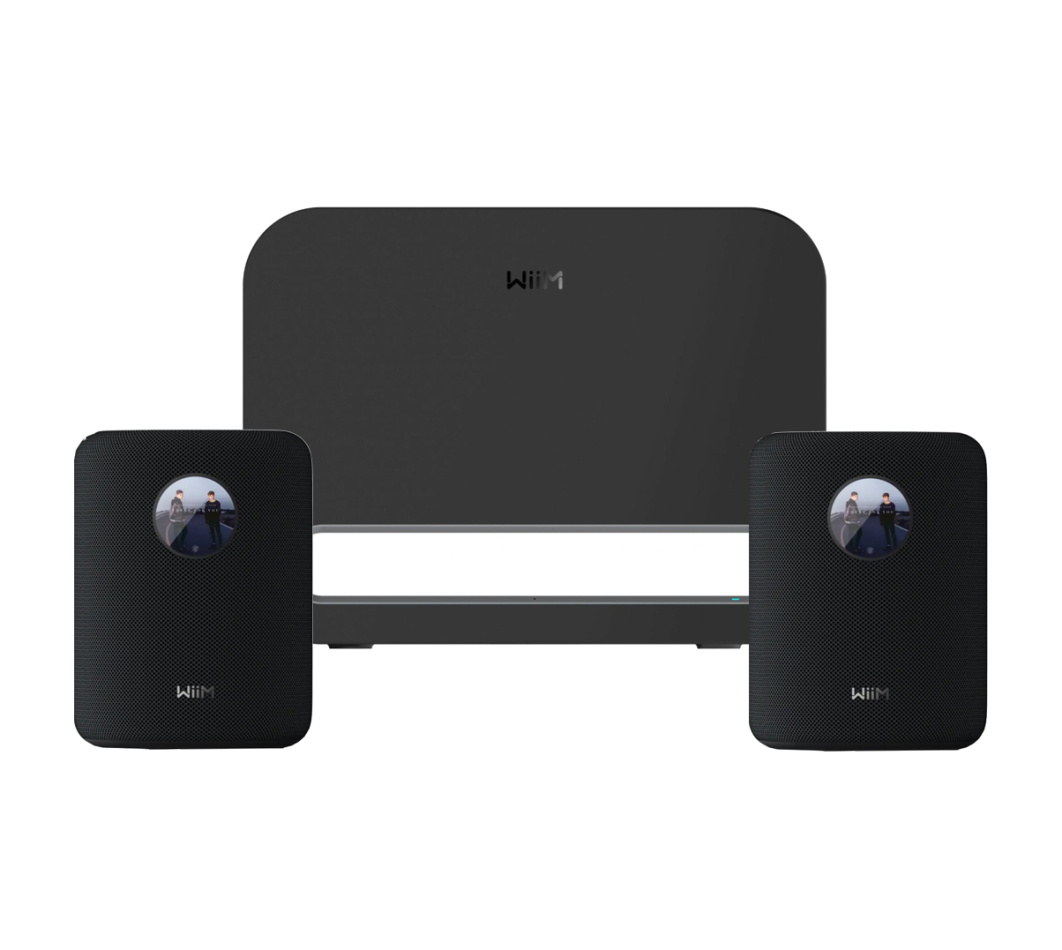 WiiM Sound streaminghøyttaler svart 2-pack med WiM Sub Pro
