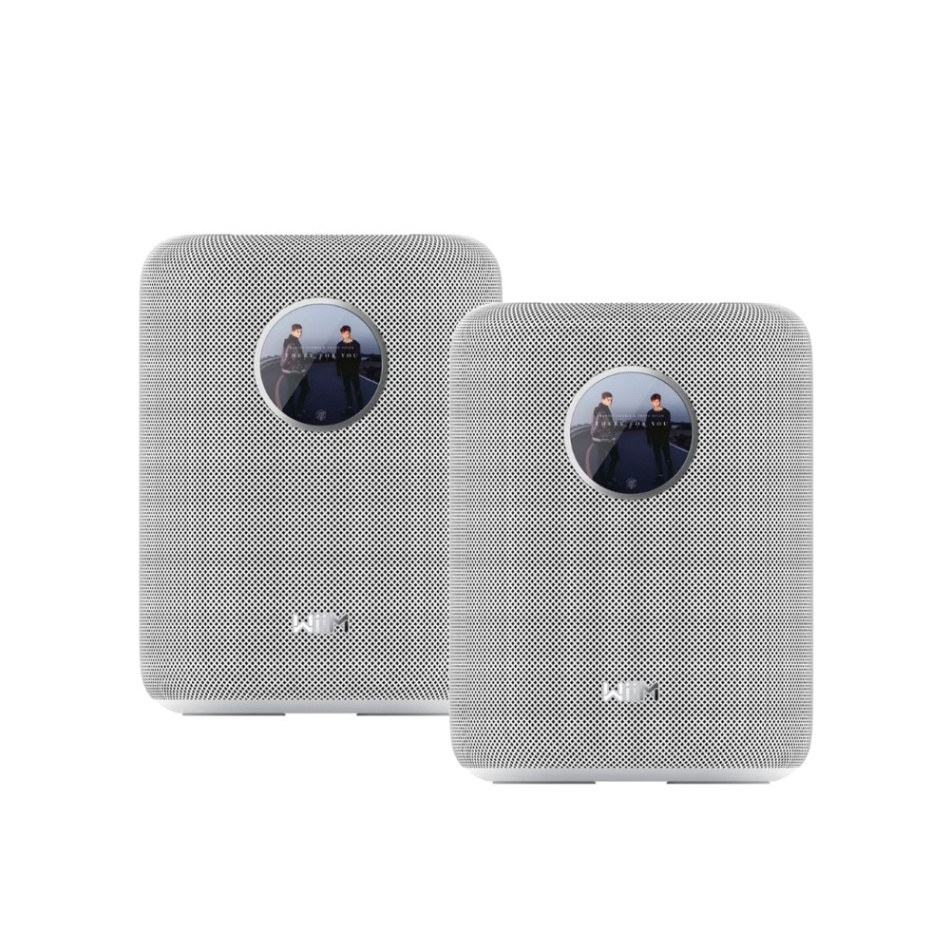 WiiM Sound streaminghøyttaler med Touchdisplay, hvit 2-PACK