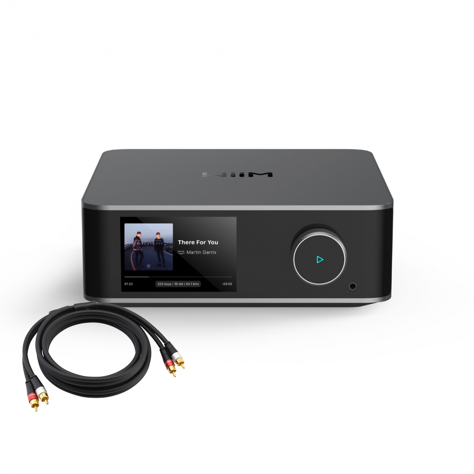 WiiM Ultra nettverksstreamer med Oehlbach RCA-lydkabel 1 meter