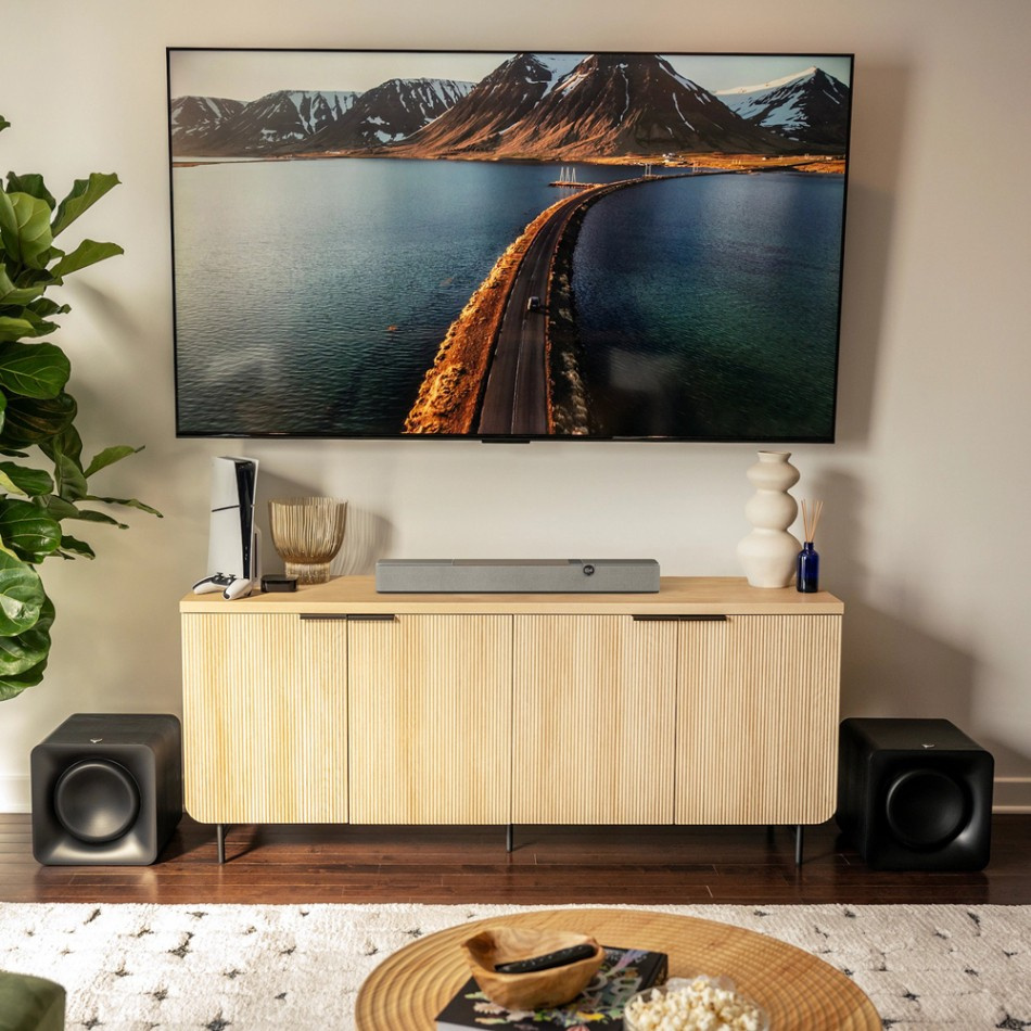 Klipsch Flexus Core 100 Soundbar hjemmekinopakke 2.1 Valnøtt