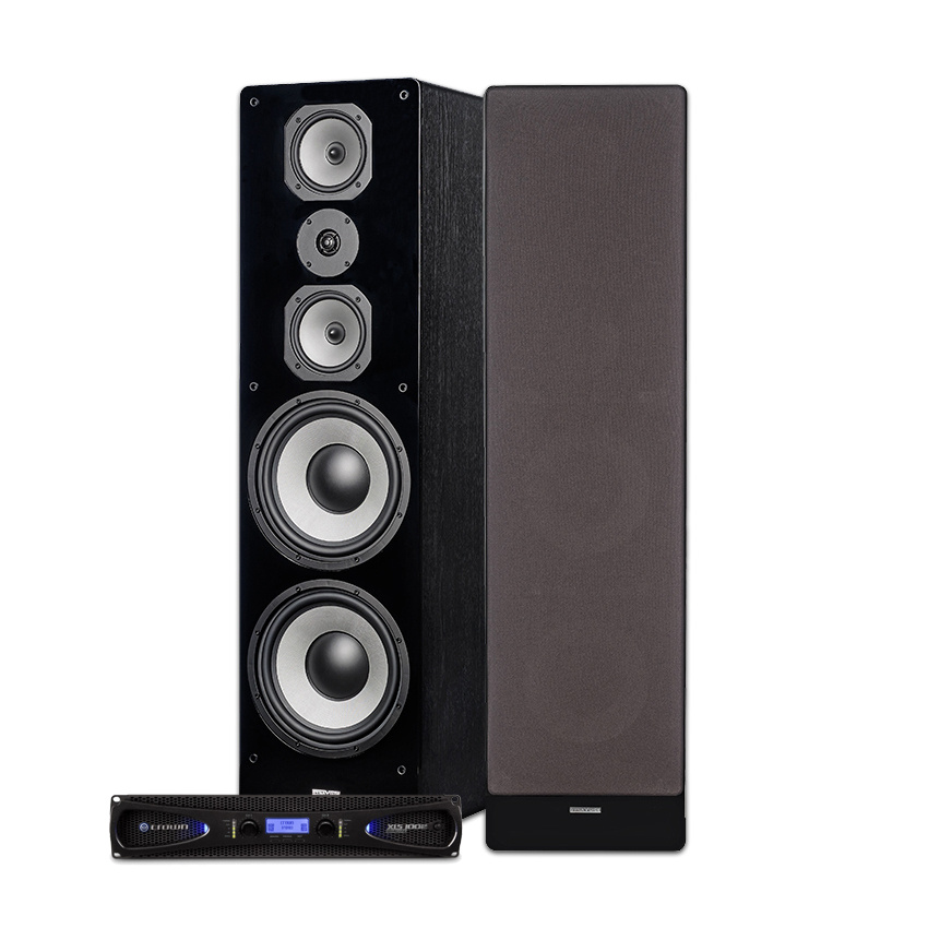 Crown XLS-1002 effektforsterker med Dynavoice Challenger M-105EX v4 stereopakke